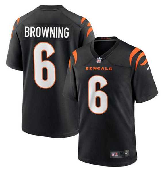 Men & Women & Youth Cincinnati Bengals #6 Jake Browning Black Stitched Game Jersey->carolina panthers->NFL Jersey